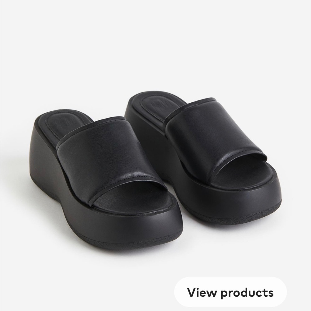 Platform slip on sandals